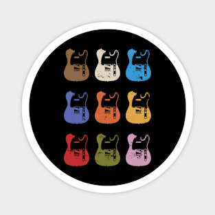 T-Style Electric Guitar Bodies Colorful Theme Magnet